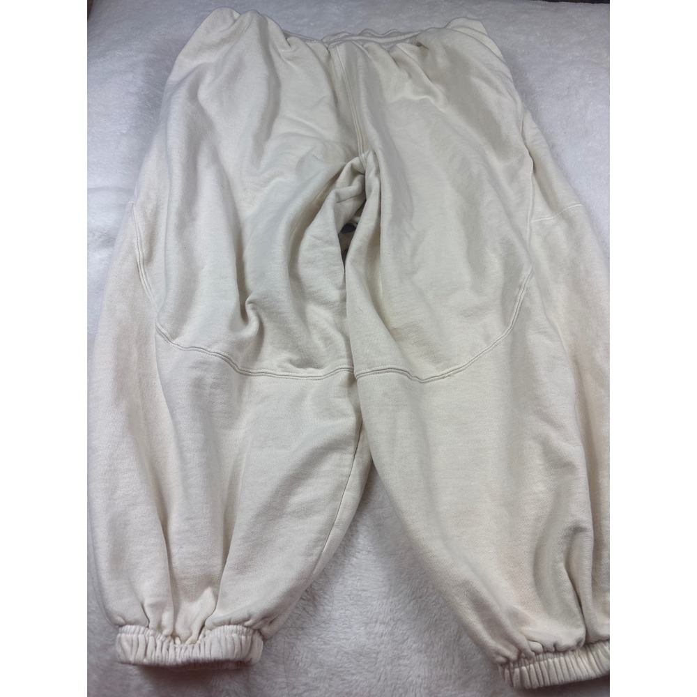 Free People Movement Hot Shot Jumpsuit Cream Ivory Fleece Sleeveless Jogger S - Picture 5 of 5